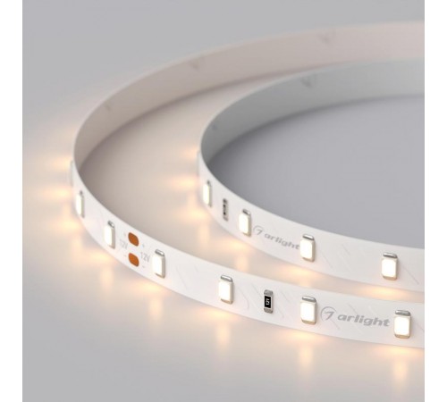 Лента светодиодная RT-A60-8mm 24V Warm2700 (7.2 W/m, IP20, 2835, 5m) (arlight, Открытый)  020013(2)  Arlight