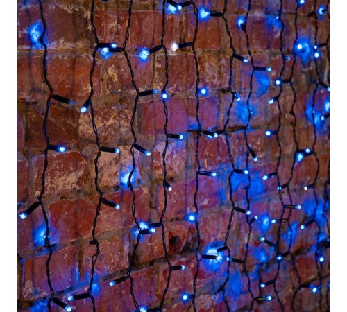 Гирлянда "Светодиодный Дождь" 2х1,5м, постоянное свечение, черный провод, 230 В, диоды СИНИЕ, 360 LED  235-123  NEON-NIGHT