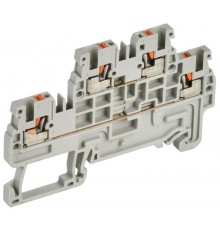 Колодка клеммная CP-ML 2 ур. 1,5мм2 серая  YCT23-00-2-K03-001  IEK