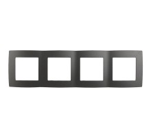 Рамка на 4 поста 12-5004-12  ,  графит  Б0019378  ЭРА