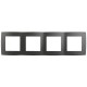 Рамка на 4 поста 12-5004-12  ,  графит  Б0019378  ЭРА