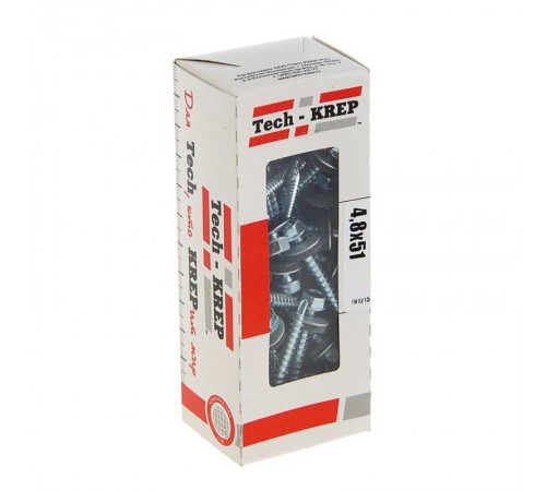 Саморез КР ZP св. 4,8х51 (40 шт) - коробка с окном ( 0,295 кг)  112027  Tech-KREP