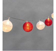 Тайские фонарики Магия 3,5 м, 20 LED, прозрачный ПВХ, теплый белый, питание USB  304-007  NEON-NIGHT