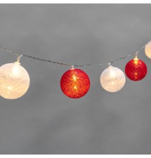 Тайские фонарики Магия 3,5 м, 20 LED, прозрачный ПВХ, теплый белый, питание USB  304-007  NEON-NIGHT