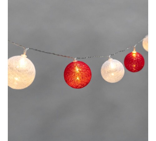 Тайские фонарики Магия 3,5 м, 20 LED, прозрачный ПВХ, теплый белый, питание USB  304-007  NEON-NIGHT