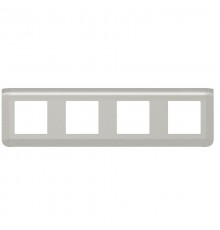 Рамка - Mosaic - 4Х2 модуля - алюминий  079308L  Legrand