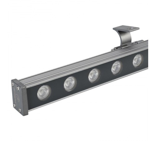 Прожектор светодиодный архитектурный AR-LINE-1000M-24W-24V RGB (Grey, 30 deg, DMX512)  023624  Arlight