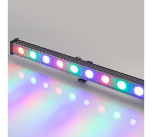 Прожектор светодиодный архитектурный AR-LINE-1000M-24W-24V RGB (Grey, 30 deg, DMX512)  023624  Arlight