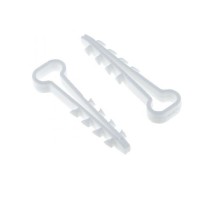 Дюбель-хомут для плоского кабеля (5-8мм) нейлон белый (100шт.) EKF PROxima  plc-nccf-5x8w  EKF