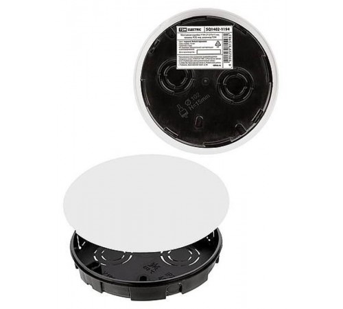 Монтажная коробка У194 СП D75х15 мм, крышка, IP20, инд. штрихкод   SQ1402-1194  TDM