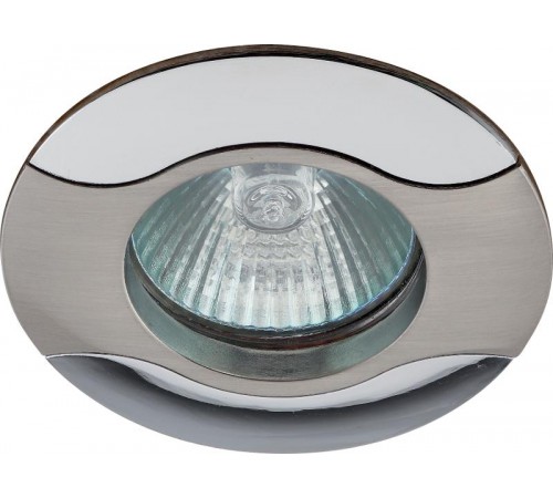 Светильник точечный встраиваемый под лампу KL18 50Вт MR16 сатин никель/хром литой  C0043698  ЭРА