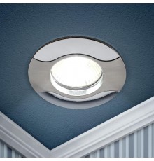 Светильник точечный встраиваемый под лампу KL18 50Вт MR16 сатин никель/хром литой  C0043698  ЭРА