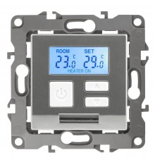 12-4111-03  Терморегулятор универс. 230В-Imax16А, IP20, Эра12, алюминий  Б0031273  ЭРА