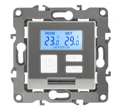 12-4111-03  Терморегулятор универс. 230В-Imax16А, IP20, Эра12, алюминий  Б0031273  ЭРА