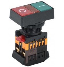 Кнопка РPВВ-30N "I-0" d30мм неон/240В 1з+1р   BBD20-PPBB-K51  GENERICA