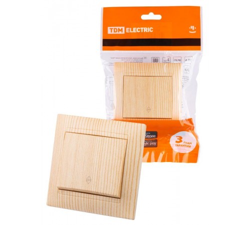 Выключатель на 2 направления 1 кл. 10А сосна "Лама"  SQ1815-0306  TDM