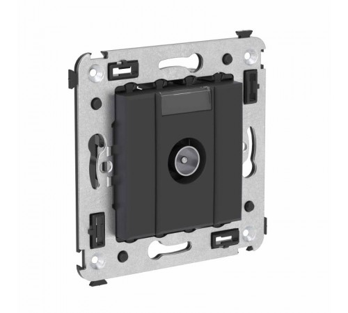 Розетка TV оконечная в стену, "Avanti", "Черный матовый"  4412523  DKC