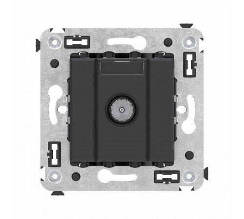 Розетка TV оконечная в стену, "Avanti", "Черный матовый"  4412523  DKC