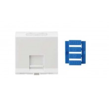 SIP3A-1K-M45-45 Вставка угловая 45x45 (аналог Mosaic) для 1 модуля Кeystone Jack, со шторками  426178  Hyperline