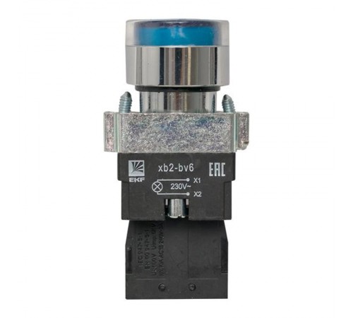 Кнопка BA61 с подстветкой 230В синяя NO PROxima  xb2-bw61-230  EKF