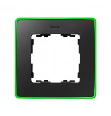 Simon 82 Рамка декоративная, 1 пост, Select, Neon, S82 Detail, графит-зелёный  8201610-260  Simon