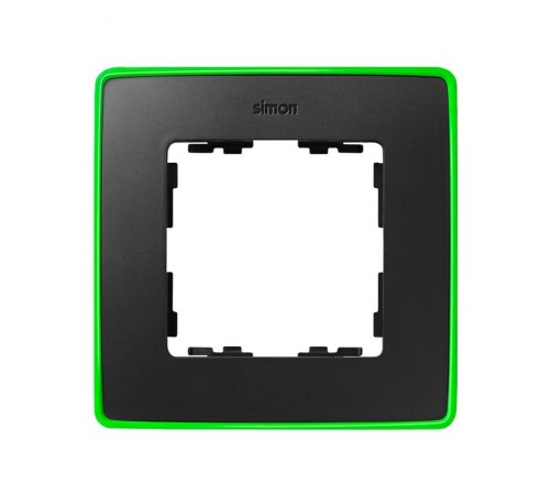 Simon 82 Рамка декоративная, 1 пост, Select, Neon, S82 Detail, графит-зелёный  8201610-260  Simon