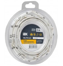 Трубка термоусадочная ТТУ нг-LS 6/3 белая (2м/упак) IEK  UDR12-006-003-002-K01-T  IEK