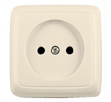 Розетка открытой установки, одноместная, с монтажной пластиной, цвет слонова кость  РА16-105-01  HEGEL