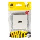 BRITE Розетка HDMI РHDMI-0-БрБ белый   BR-H10-K01  IEK