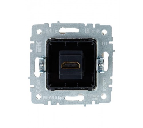 BRITE Розетка HDMI РHDMI-0-БрБ белый   BR-H10-K01  IEK