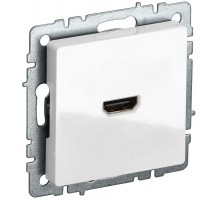 BRITE Розетка HDMI РHDMI-0-БрБ белый   BR-H10-K01  IEK