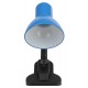 Светильник настольный прищепка N-102 40Вт ЛН/КЛЛ Е27 синий  C0041426  ЭРА