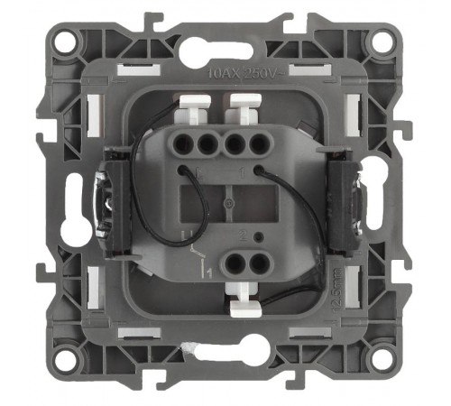 Выключатель с подсветкой 12-1102-06 10АХ-250В,  чёрный  Б0014638  ЭРА