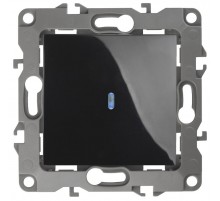 Выключатель с подсветкой 12-1102-06 10АХ-250В,  чёрный  Б0014638  ЭРА