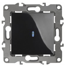 Выключатель с подсветкой 12-1102-06 10АХ-250В,  чёрный  Б0014638  ЭРА