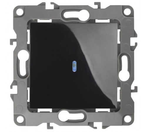 Выключатель с подсветкой 12-1102-06 10АХ-250В,  чёрный  Б0014638  ЭРА