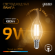Лампа светодиодная LED 9Вт E14 2700K Filament Candle (свеча) tailed  104801109  Gauss