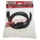 Шнур HDMI - HDMI с фильтрами, длина 2 метра, угловой 360° (GOLD) (PVC пакет)  17-6204-3  REXANT