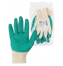 Перчатки х/б с одинарным латексным покрытием "ЛАЙТ", трикотажные, 13, 1 пара,  SQ1016-0205  TDM
