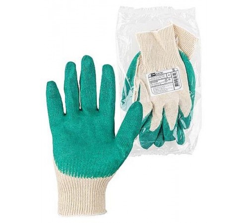 Перчатки х/б с одинарным латексным покрытием "ЛАЙТ", трикотажные, 13, 1 пара,  SQ1016-0205  TDM