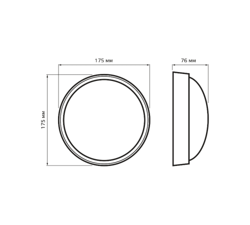 Светильник светодиодный пылевлагозащищенный для ЖКХ сенсорный круглый IP65 12W 4000K  142411212-S  Gauss