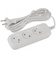 Удлинитель электрический ЭРА UDL-6-350 Greenline 3 розетки без заземления 5м ШВВП 2x0.75мм2   Б0065070  ЭРА