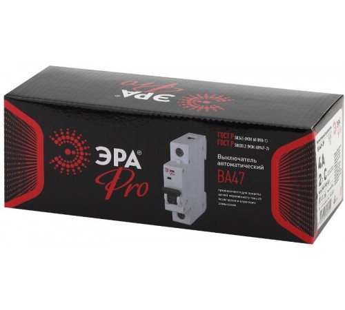 Выключатель автоматический двухполюсный Pro NO-900-22 ВА47-29 2P 4А кривая C  Б0031754  ЭРА