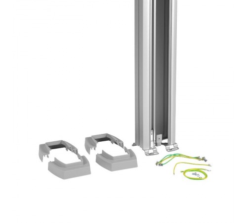 Универсальная колонна алюминиевая с крышкой из алюминия 1 секция, высота 4,02 метра, с возможностью увеличения высоты до 5,3 метра, цвет алюминий  65