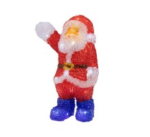 Акриловая светодиодная фигура "Санта Клаус приветствует" 30 см, 40 светодиодов, IP44 понижающий трансформатор в комплекте,  513-273  NEON-NIGHT