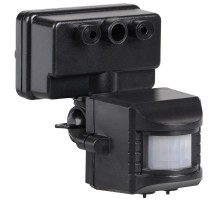 Датчик движения ДД 019 черный, макс. нагрузка 1100Вт, угол обзора 120град., дальность 12м, IP44,  LDD13-019-1100-002  IEK