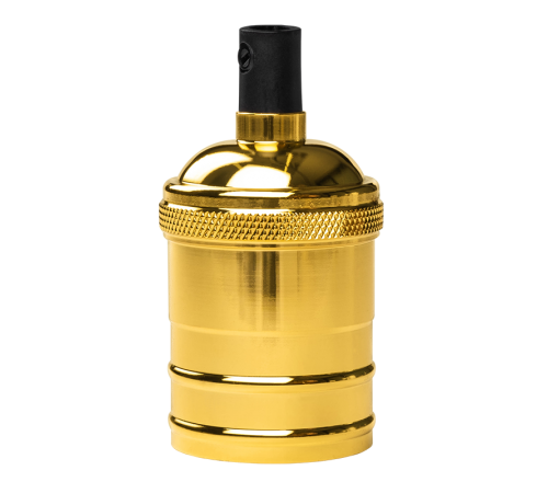 Декоративный патрон с проводом RETRO золотой цвет PLC 02 E27 230V/1M GOLDEN  .5039018  JAZZWAY