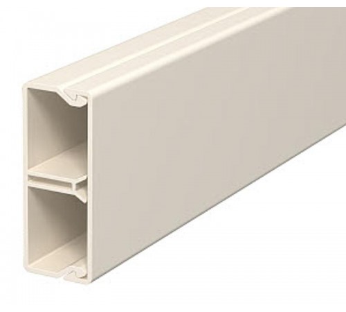 Мини-канал WDK с крышкой 20x50x2000 мм (борт 20 мм, крышка 50 мм, перегородка) ПВХ кремовый RAL 9001  6168728  OBO Bettermann