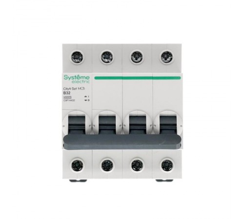 Выключатель автоматический четырёхполюсный 32А B 4.5kA City9  C9F14432  SE