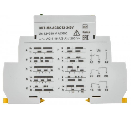 Реле времени ORT многофункциональное 2 конт. 12-240 В AC/DC   ORT-M2-ACDC12-240V  IEK